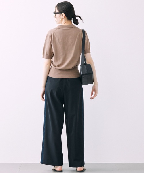 「BABYLONE」 半袖ニット フリー ネイビー レディース_画像3