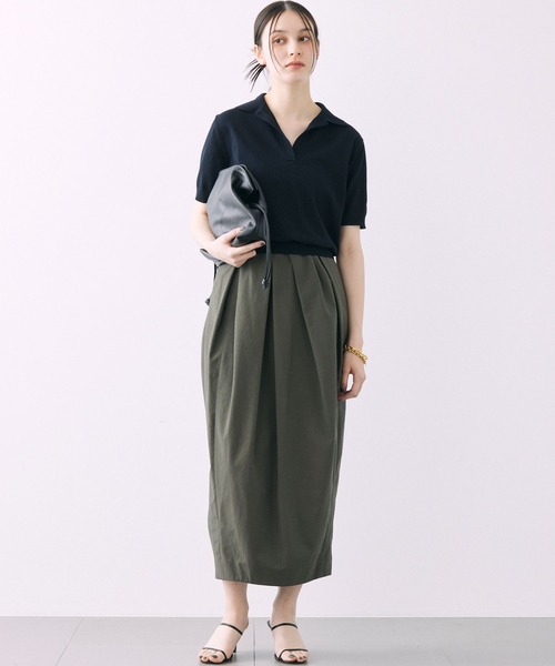 「BABYLONE」 半袖ニット フリー ネイビー レディース_画像7