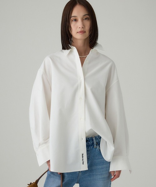 BABYLONE（バビロン） ブラウス シャツ オックス刺繍オーバーシャツ