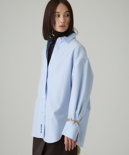 BABYLONE（バビロン） ブラウス シャツ オックス刺繍オーバーシャツ