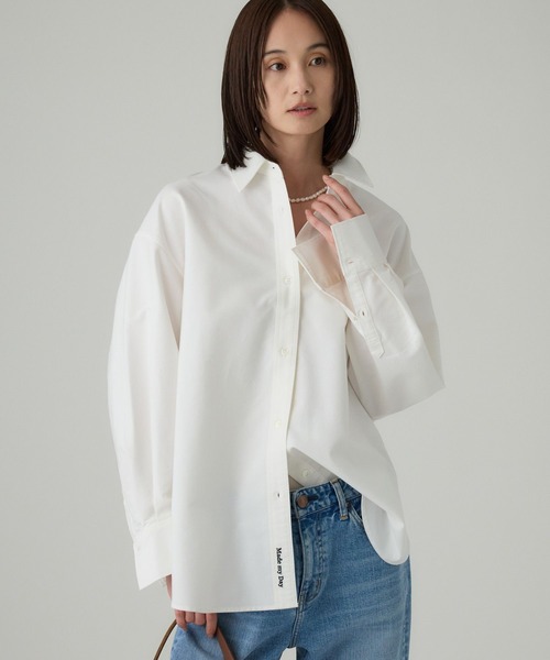 BABYLONE（バビロン） ブラウス シャツ オックス刺繍オーバーシャツ