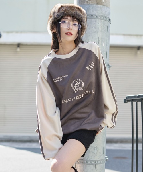 WEGO（ウィゴー） トレーナー スウェット WEGO/フェイクスウェード