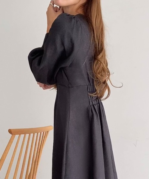 「FILLOU」 長袖ワンピース X-LARGE ブラック レディース_画像4