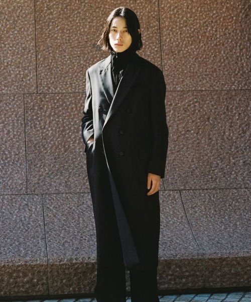 LIDNM DOUBLE BREASTED CHESTER Sサイズ LIDnM（リドム） チェスターコート コート DOUBLE BREASTED CHESTER