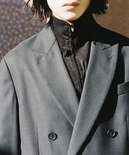 LIDNM DOUBLE BREASTED CHESTER Sサイズ LIDnM（リドム） チェスターコート コート DOUBLE BREASTED CHESTER