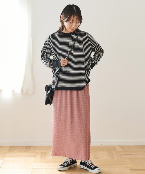 「Crisp」 長袖ニット FREE ブルー レディース_画像3