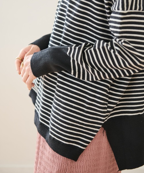 「Crisp」 長袖ニット FREE ブルー レディース_画像6