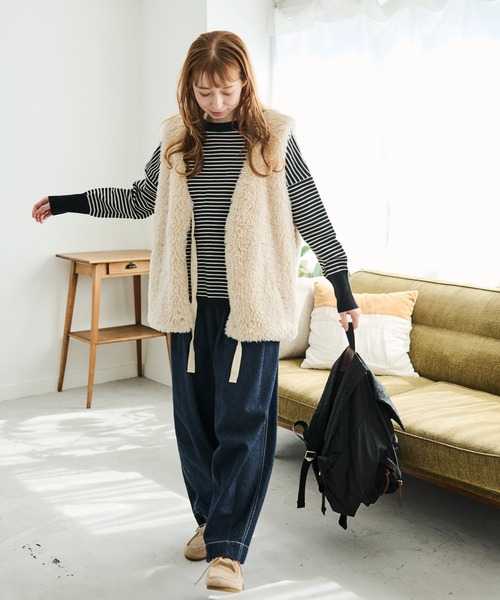 「Crisp」 長袖ニット FREE ブルー レディース_画像7