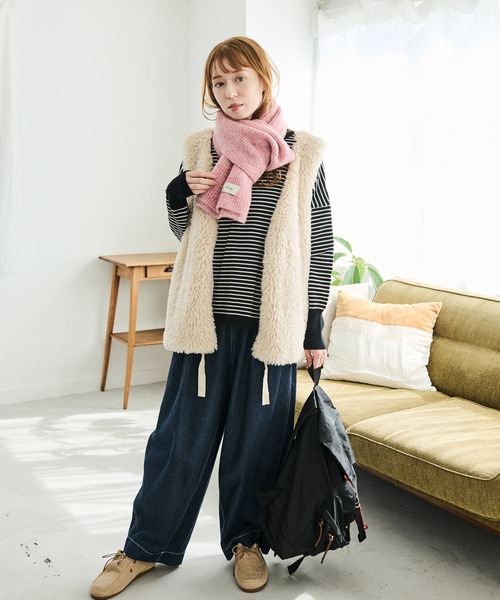 「Crisp」 長袖ニット FREE ブルー レディース_画像9