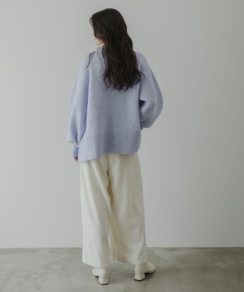 「rectangle」 長袖ニット FREE サックスブルー レディース_画像3