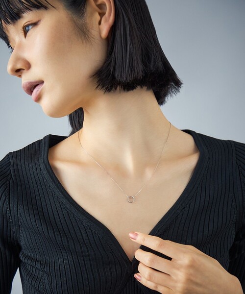 ネックレス 「レイヤー」 PT900/850 ネックレス サークル レディースの画像