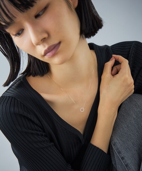 ネックレス 「レイヤー」 PT900/850 ネックレス サークル レディースの画像