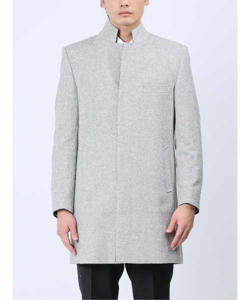 renoma HOMME（レノマオム） ステンカラーコート LARGE ライトグレー