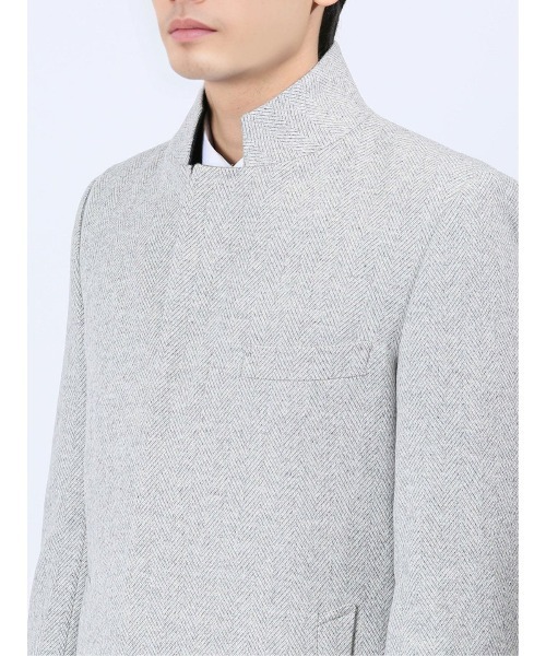 renoma HOMME（レノマオム） ステンカラーコート LARGE ライトグレー