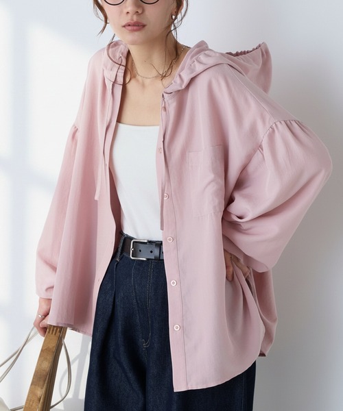美品✨エブール ブラウス 秋服 シャツ カットソー 毛 シアー ギャザー BONLECILL（ボンルシール） ブラウス シャツ 「UVカット率97%」ライト