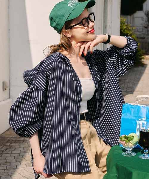 美品✨エブール ブラウス 秋服 シャツ カットソー 毛 シアー ギャザー BONLECILL（ボンルシール） ブラウス シャツ 「UVカット率97%」ライト