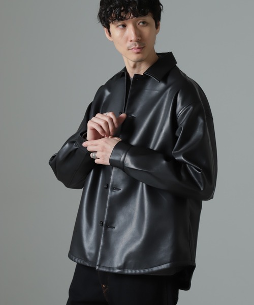 ナノユニバース ラムレザースタジャン ブルゾン 黒 キルティング Lサイズ 希少Lサイズ ナノユニバース ラムレザースタジャン ブルゾン 黒