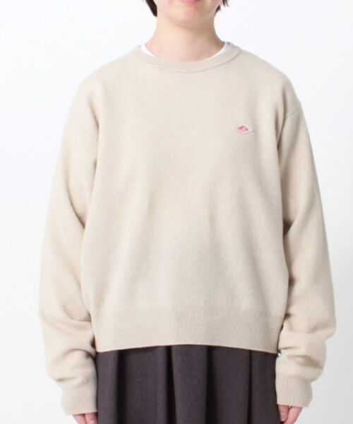 【SALE】DANTON ダントン クリーム　 ウール ニット セーター 36 SALE】DANTON ダントン クリーム ウール ニット セーター 36