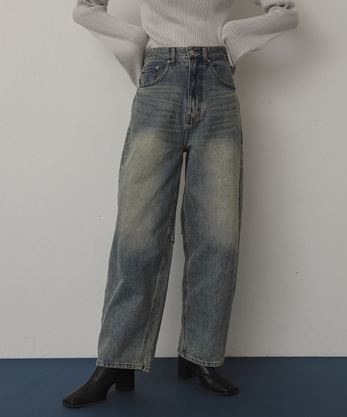 「SENSE OF PLACE by URBAN RESEARCH」 デニムパンツ LARGE グレー レディース_画像8