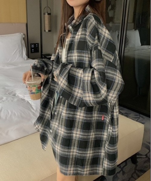 「Dream garden」 長袖ネルシャツ FREE イエロー レディース_画像7