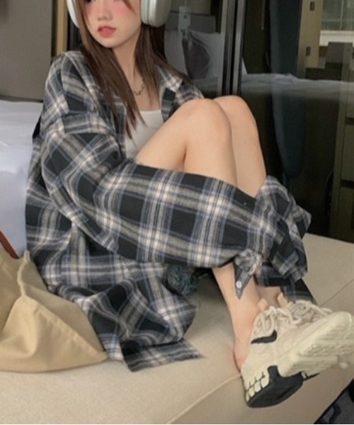 「Dream garden」 長袖ネルシャツ FREE イエロー レディース_画像8