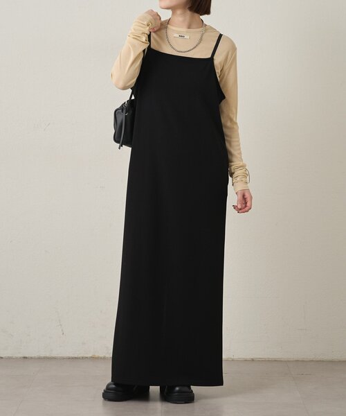 「Omekashi」 キャミソールワンピース 38 ベージュ レディース_画像2