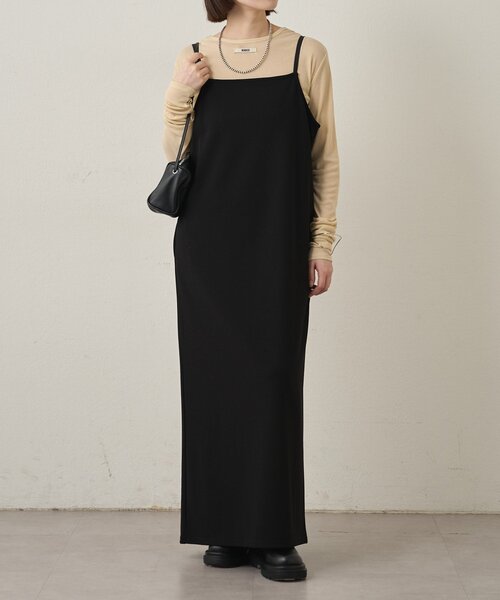 「Omekashi」 キャミソールワンピース 38 ベージュ レディース_画像3