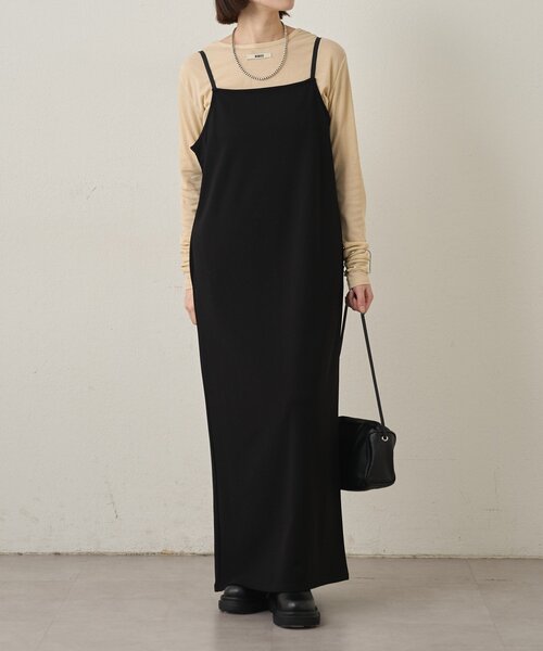 「Omekashi」 キャミソールワンピース 38 ベージュ レディース_画像4