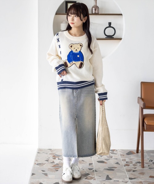 TODAYFUL - ワッペンニット clear ニット セーター ベアワッペンニットトップス「アニマル柄