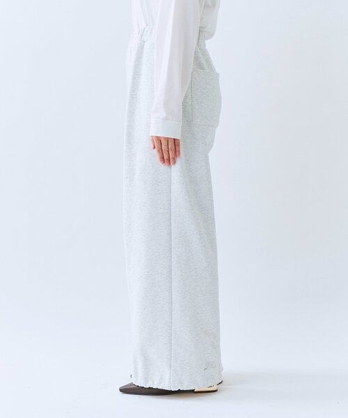 スウェットパンツ ジャージ 「A・MONN」「ウエストゴム仕様」WIDE SWEAT PANTS レディースの画像