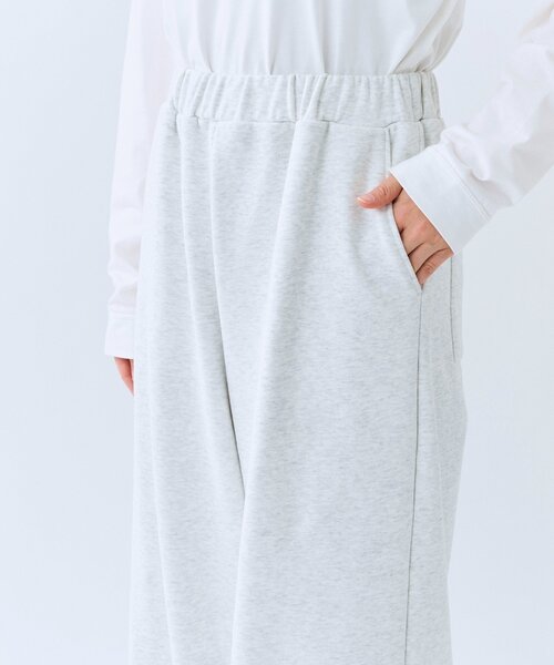 スウェットパンツ ジャージ 「A・MONN」「ウエストゴム仕様」WIDE SWEAT PANTS レディースの画像