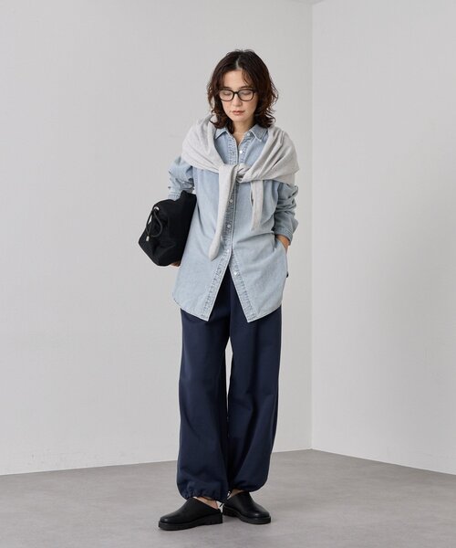 スウェットパンツ ジャージ 「A・MONN」「ウエストゴム仕様」WIDE SWEAT PANTS レディースの画像