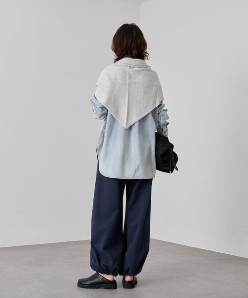 スウェットパンツ ジャージ 「A・MONN」「ウエストゴム仕様」WIDE SWEAT PANTS レディースの画像