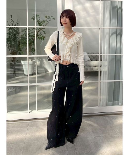 LILY BROWN（リリーブラウン） ニット セーター ボリュームフリル