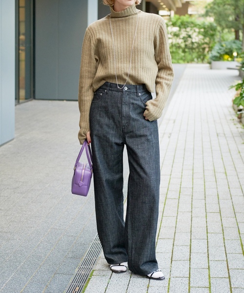 「IENA LA BOUCLE」 長袖ニット FREE チャコールグレー レディース_画像3