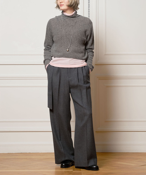 「IENA LA BOUCLE」 長袖ニット FREE チャコールグレー レディース_画像8