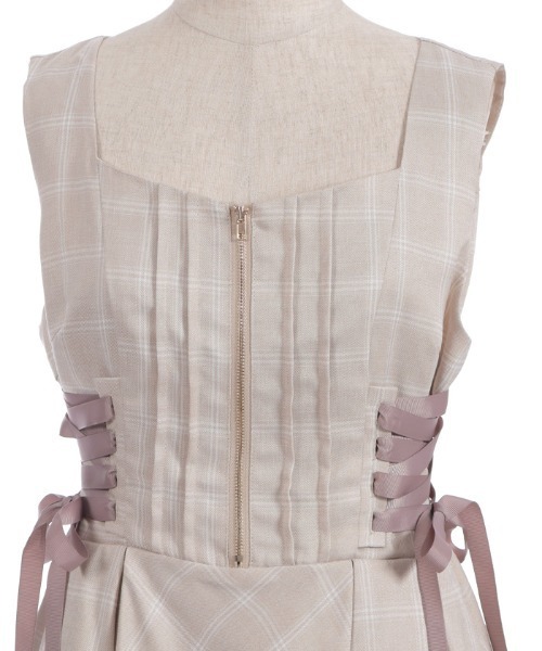 axes femme POETIQUE ジャンパースカート リボン付センタージップ axes femme POETIQUE ジャンパースカート リボン付センタージップ