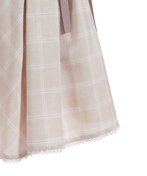 axes femme POETIQUE ジャンパースカート リボン付センタージップ