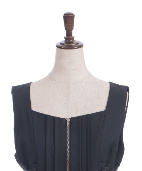 axes femme POETIQUE ジャンパースカート リボン付センタージップ