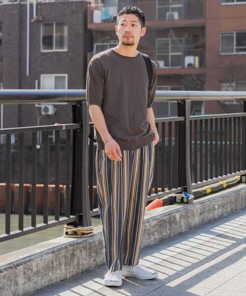 「URBAN RESEARCH ROSSO MEN」 半袖ニット X-LARGE ネイビー メンズ_画像8