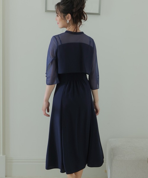 「PourVous」 コンビワンピース M ネイビー レディース_画像3