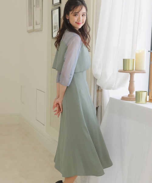 「PourVous」 コンビワンピース M ネイビー レディース_画像5