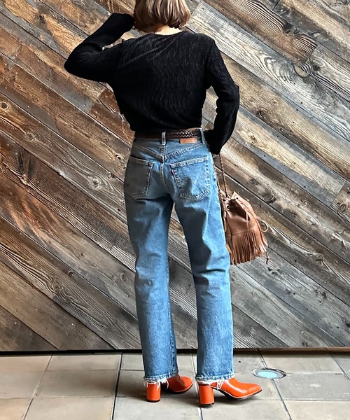 「mi via loca」 長袖ニット FREE マスタード レディース_画像7