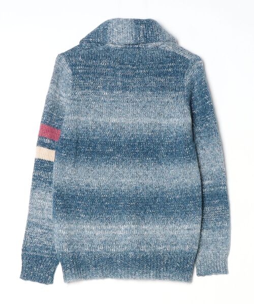 「BEAMS HEART」 ニットカーディガン S ブルー メンズ_画像2