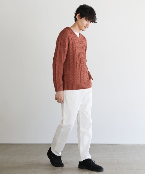 「SPU」 長袖ニット S カーキ メンズ_画像7