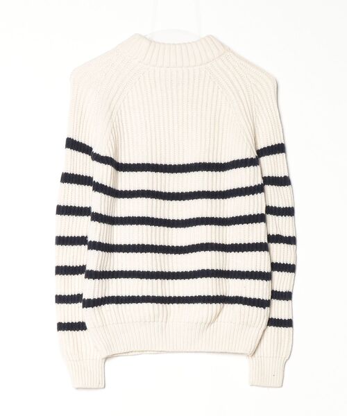 「Letroyes」 ボーダー柄長袖ニット X-SMALL ホワイト レディース_画像2