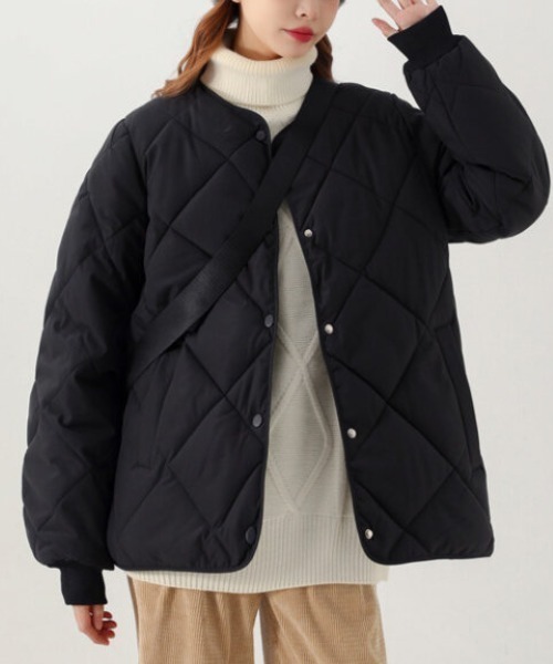 「cammie」 ノーカラージャケット L ブラック レディース_画像4