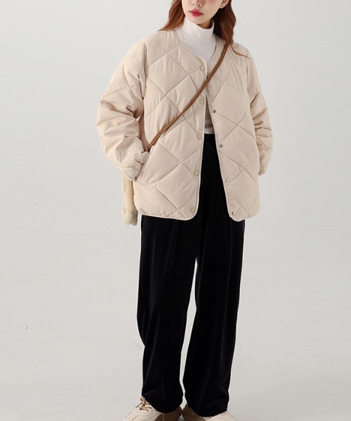 「cammie」 ノーカラージャケット L ブラック レディース_画像8