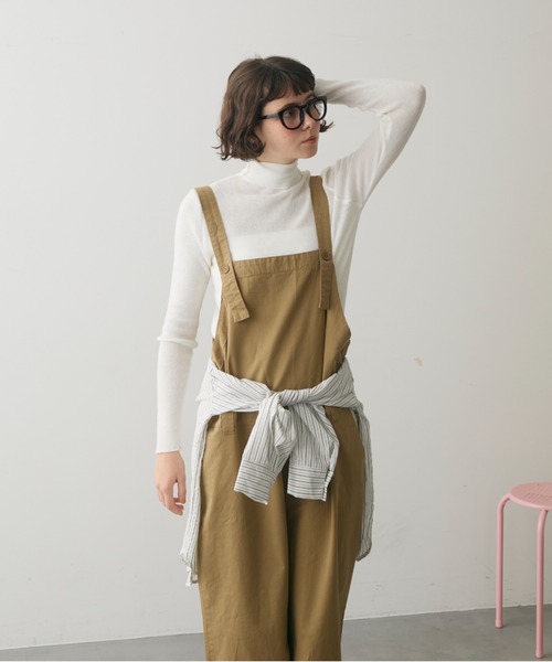 Goa ベージュ　サスペンダー　オーバーオール full/fill. サロペット オーバーオール bicolor accent overall / バイ