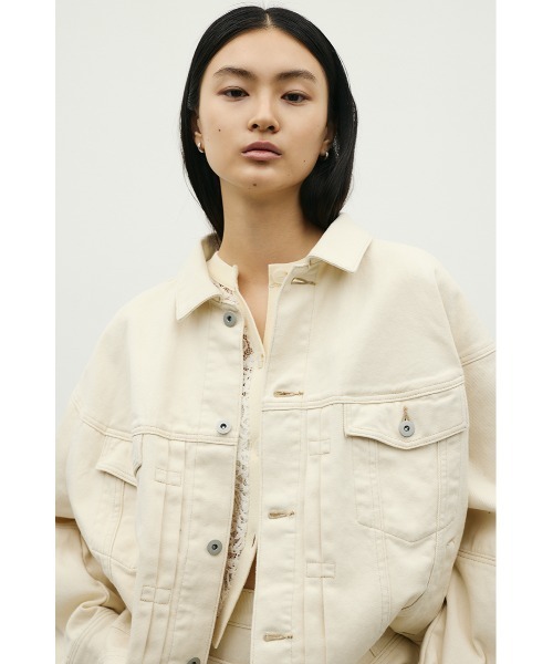 STYLEMIXER クリーム デニムジャケット STYLEMIXER（スタイルミキサー） デニムジャケット gジャン フォルム